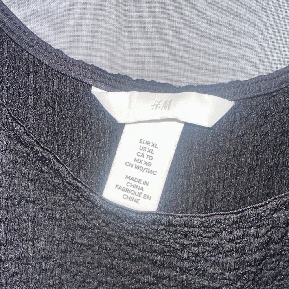 H&M Charcoal Textured Blouse